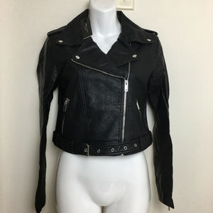 Romeo + Juliet Couture Faux Leather Moto Jacket